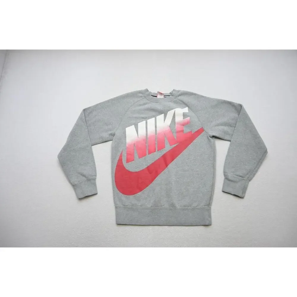 Nike Sweatshirt Sweater Cotton Jogger Gray Athletic‎ Pullover Mens Sz XS XSmall
